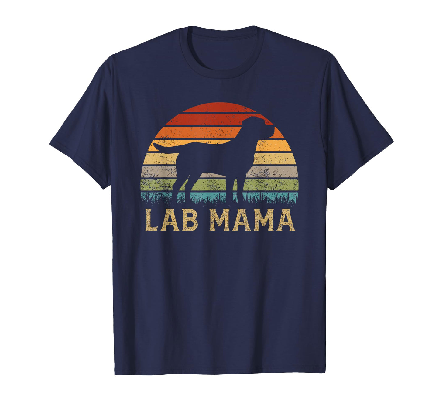 Lab Mama Retro Labrador Retriever Lover Vintage Dog Lab Mom T-Shirt
