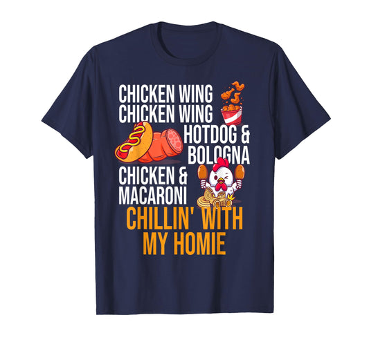 Chicken Wing Chicken Wing Hot Dog And Bologna Men Women Girls Kids T-Shirt