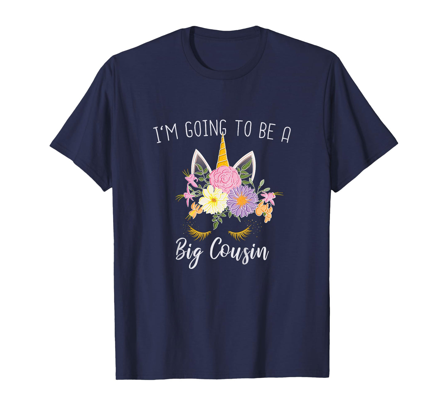 Going to be a Big Cousin Girls Unicorn T-Shirt