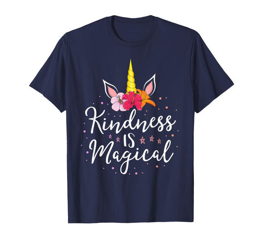 Kindness Is Magical Teacher Kind Anti Bullying Unicorn T-Shirt