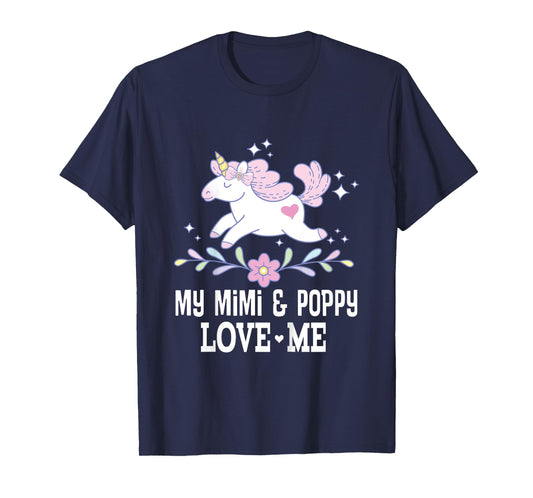 My Mimi and Poppy Love Me Grandchild Unicorn T-Shirt