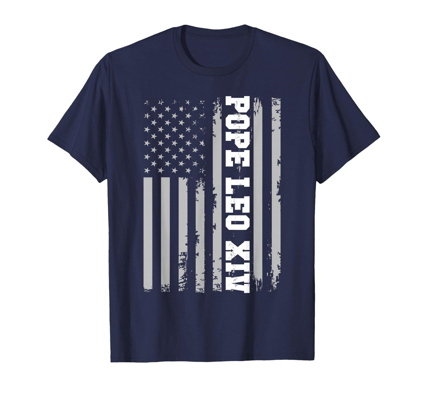 Pope Leo XIV 14th First american pope usa flag vintage T-Shirt