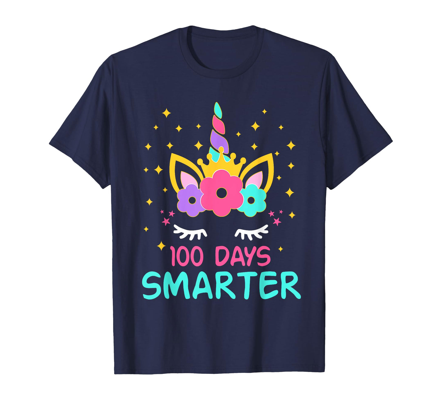 100 days of school Cute Unicorn 100th Day Of School Girls T-Shirt