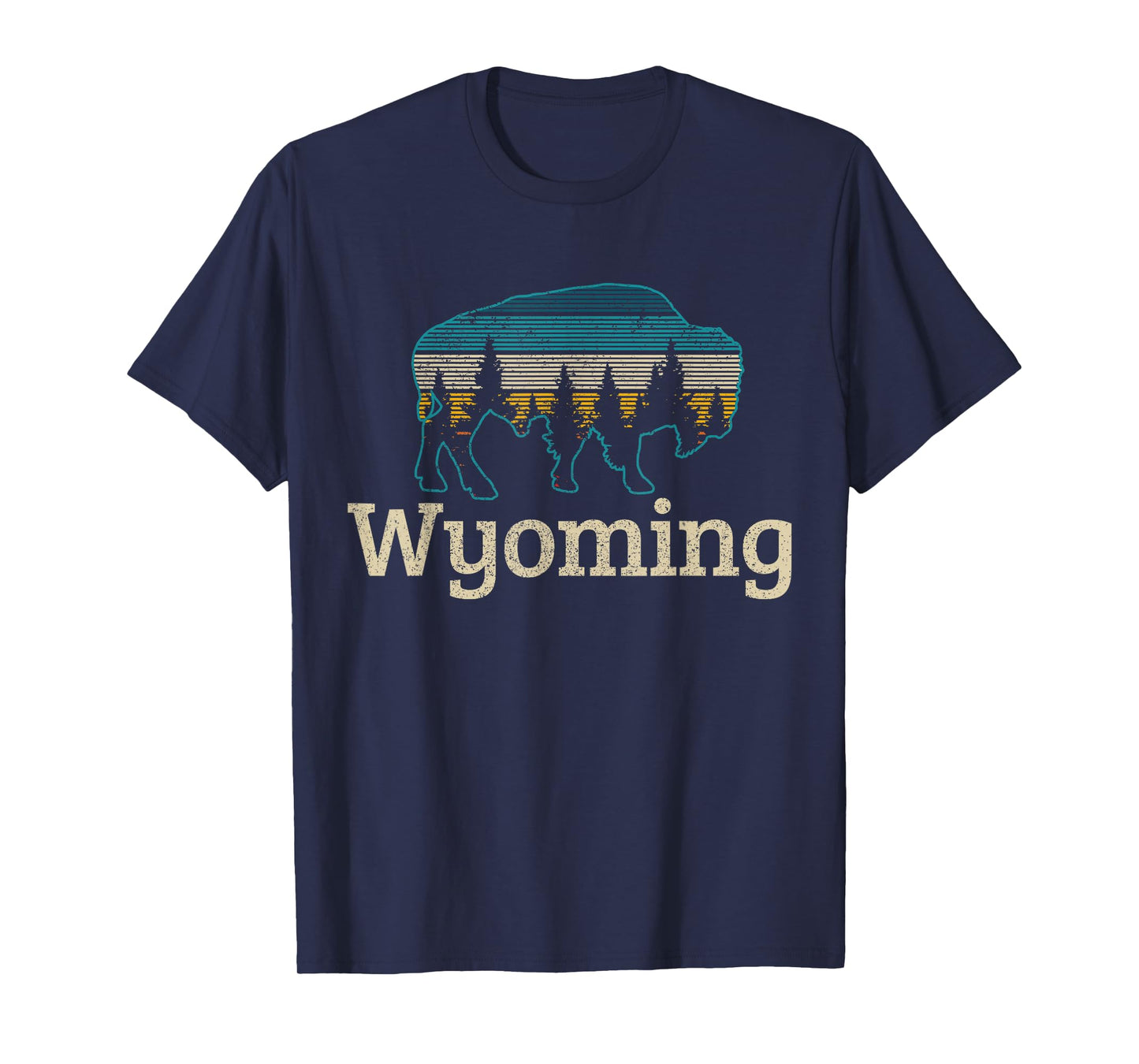 Wyoming Bison Vintage Souvenir T-Shirt