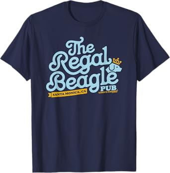 Officially Licensed Regal Beagle Pub Three's Company Logo T-Shirt