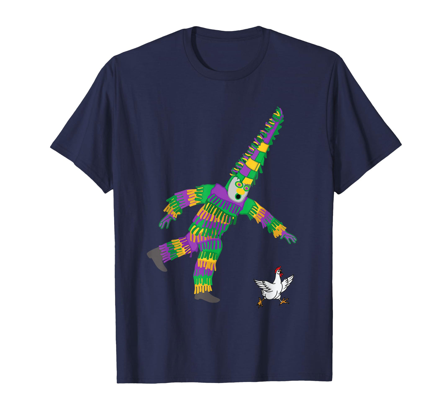 Mardi Gras Chicken Jester Farming Animal Fat Tuesday Funny T-Shirt