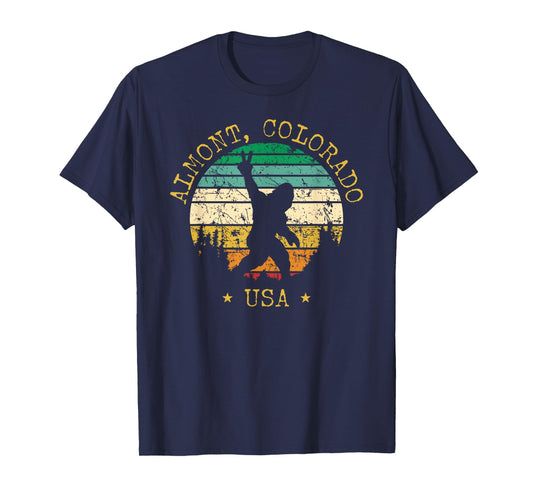 Almont Colorado USA Sasquatch Peace Sign Bigfoot Design T-Shirt