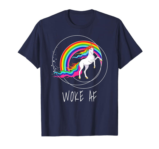 Woke AF Unicorn Spiritual Political Activist T-Shirt