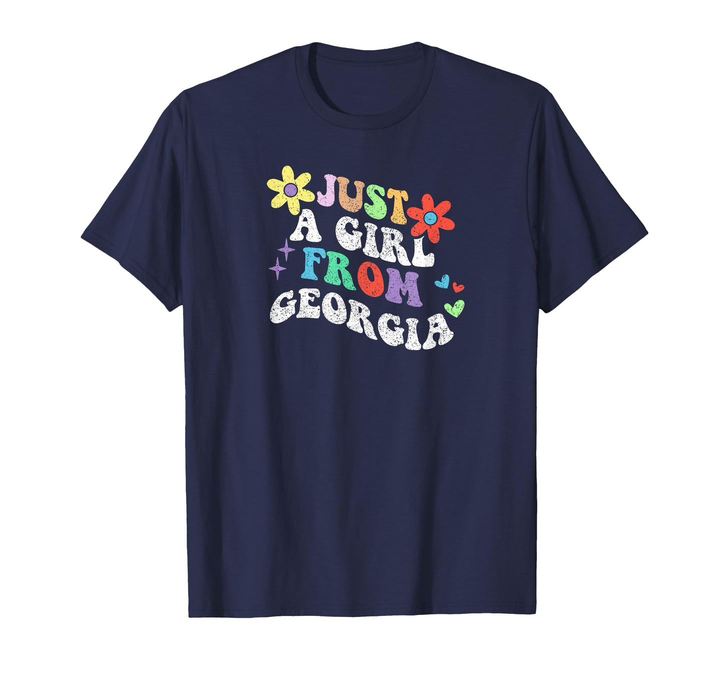 Retro Groovy Just A Girl From Georgia Mother's Day 2023 T-Shirt