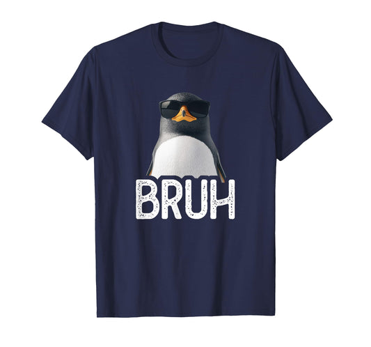 Bruh Penguin | Funny Penguin Lover | Meme Lover T-Shirt