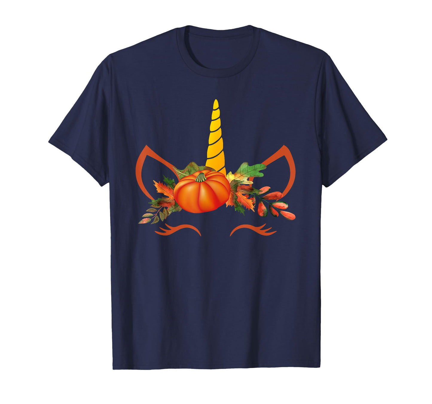 Cute Unicorn Pumpkin Shirts for Kids Halloween Thanksgiving T-Shirt