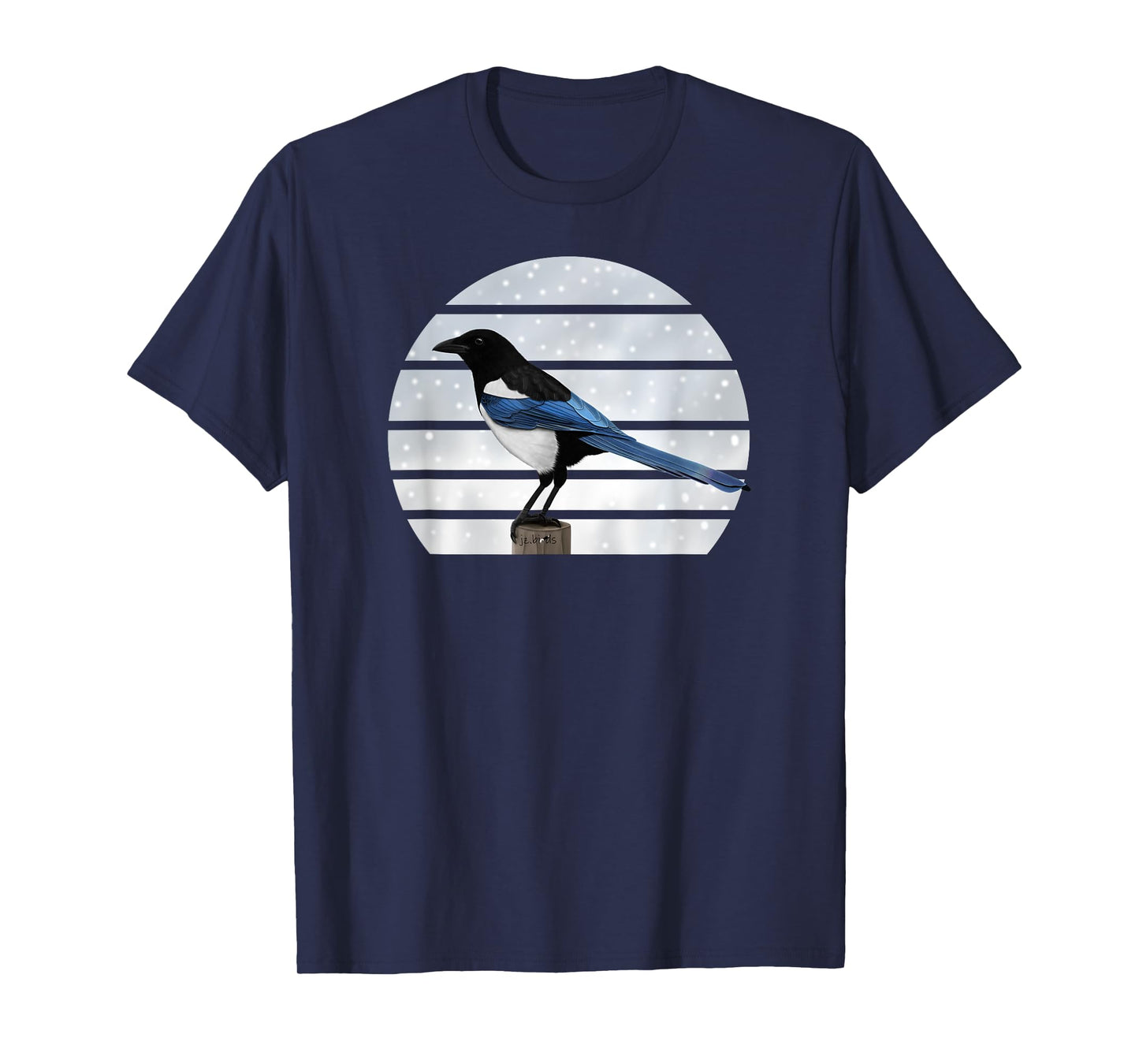 Magpie Winter Birds Christmas Snow Birder Birdwatching T-Shirt