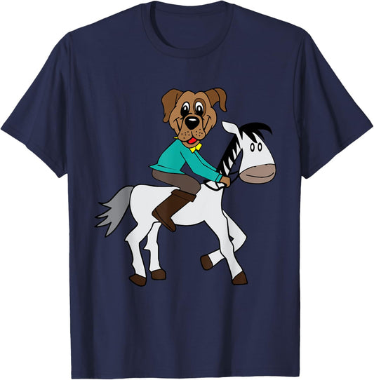 Dog riding on a horse T-Shirt