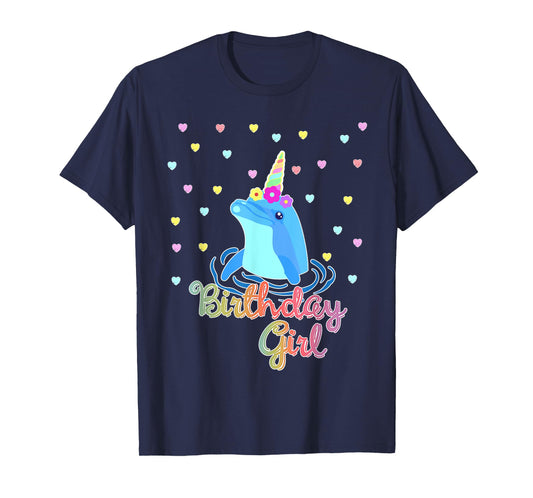 Dolphin Unicorn Birthday Party Outfit T-Shirt