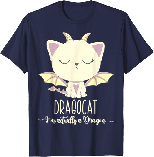 Dragon Cat Shirt Cute Kitten Lover Tee Japanese Monster Gift Men Women Girls Kids T-Shirt