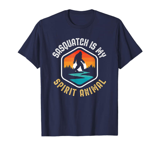 Sasquatch is my Spirit Animal Vintage Bigfoot Outdoor T-Shirt