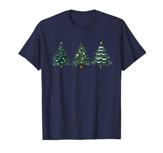 ChristmasTreeXmasCo. Christmas Tree Xmas Graphic Unisex-Adults, Unisex-Kids T-Shirt - Black, Small, Short Sleeve