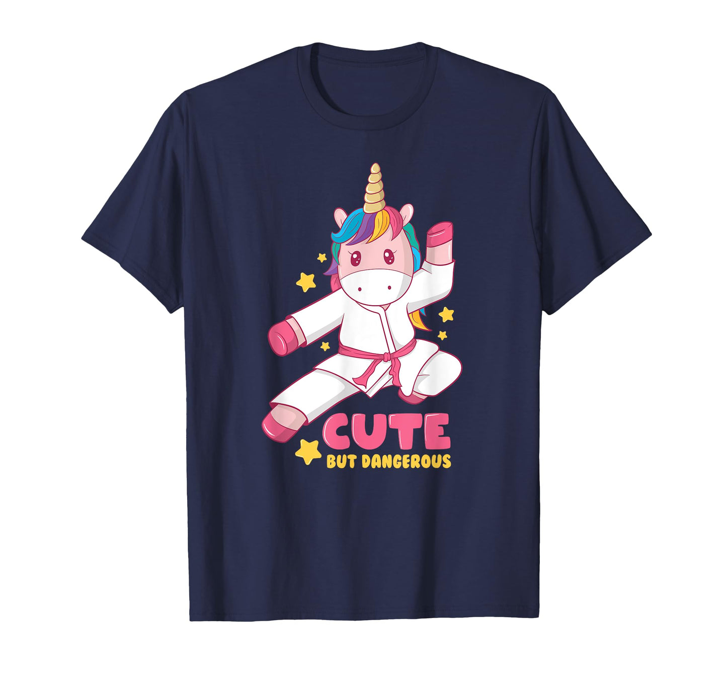 Cute But Dangerous Funny Girls Karate Unicorn Love T-Shirt