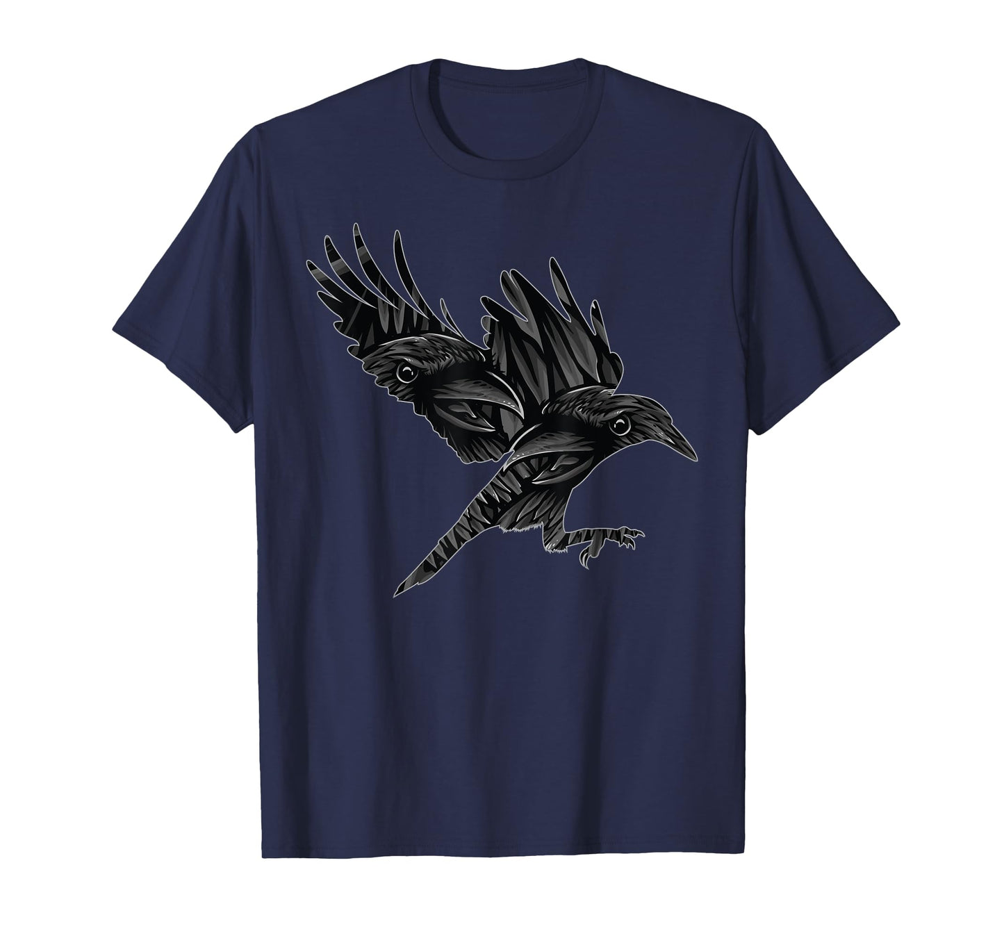 Gothic Animal Creepy Forest Bird Raven Spooky Black Raven T-Shirt