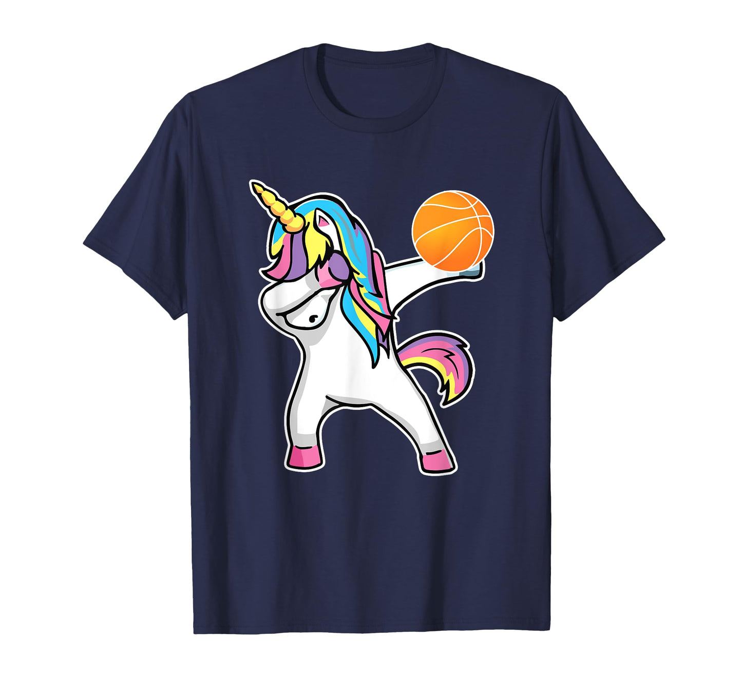 Girls Unicorn Dabbing Basketball Player Shirt Funny Bballer T-Shirt