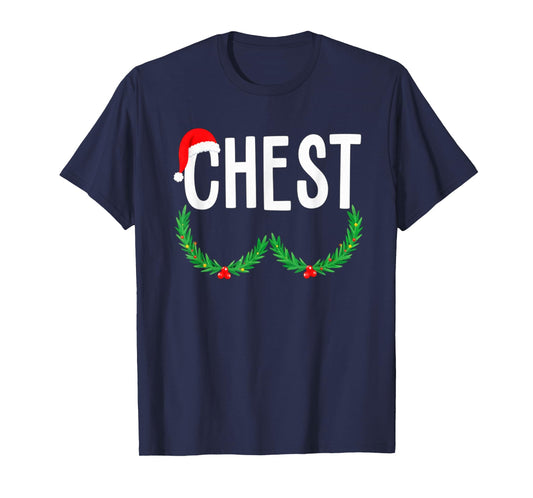 Chest Nuts Matching Chestnuts Funny Christmas Couples Chest T-Shirt