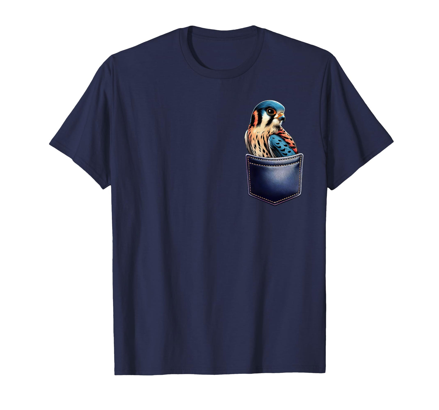 American Kestrel in Pocket Bird Lover Watcher Birding T-Shirt