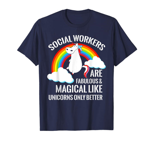 Essential Social Worker Gifts Unicorn Social-Worker Gift T-Shirt