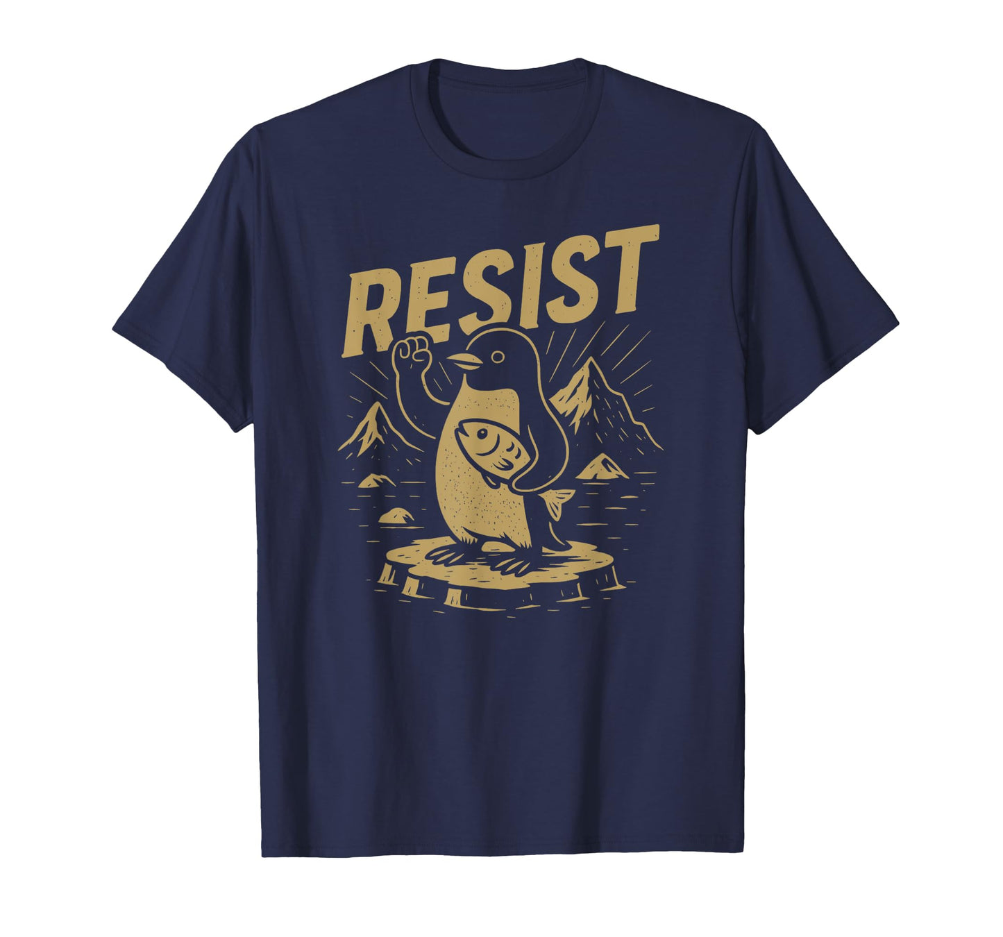 Funny Graphic Penguins Resist Penguin Against Tariffs T-Shirt