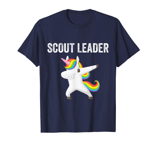 Scout Leader Dabbing Unicorn Funny Scouting Gift T-Shirt