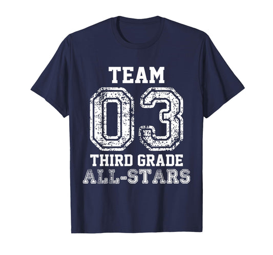 School Team 3rd Grade All-Stars Sports Jersey T-Shirt