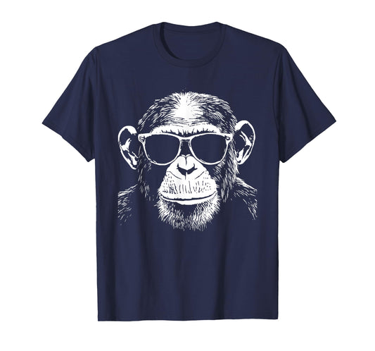 Funny Chimpanzee Monkey Sunglasses T-Shirt