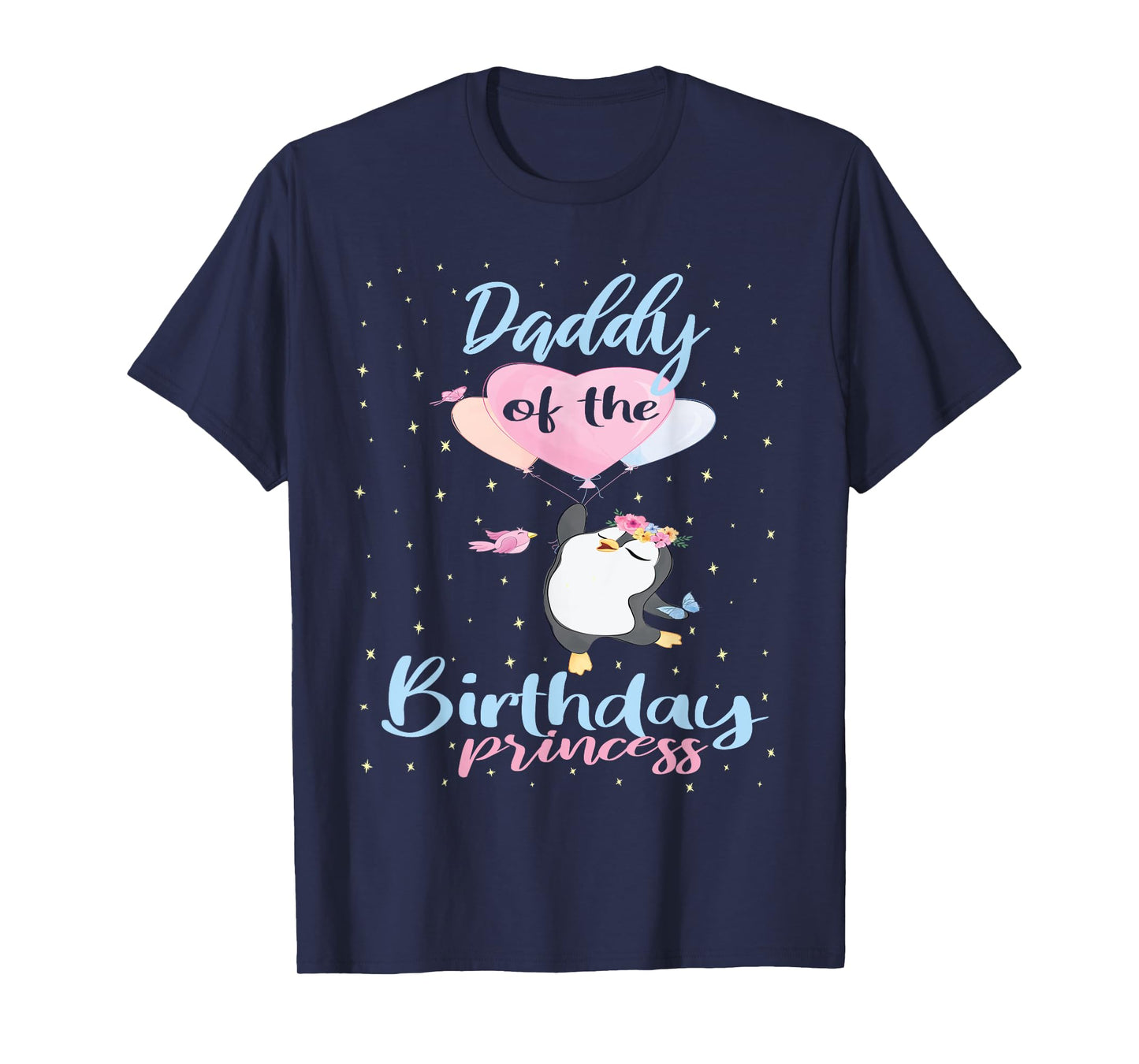 Daddy Of The Birthday Princess Penguin Girls B-day Party T-Shirt