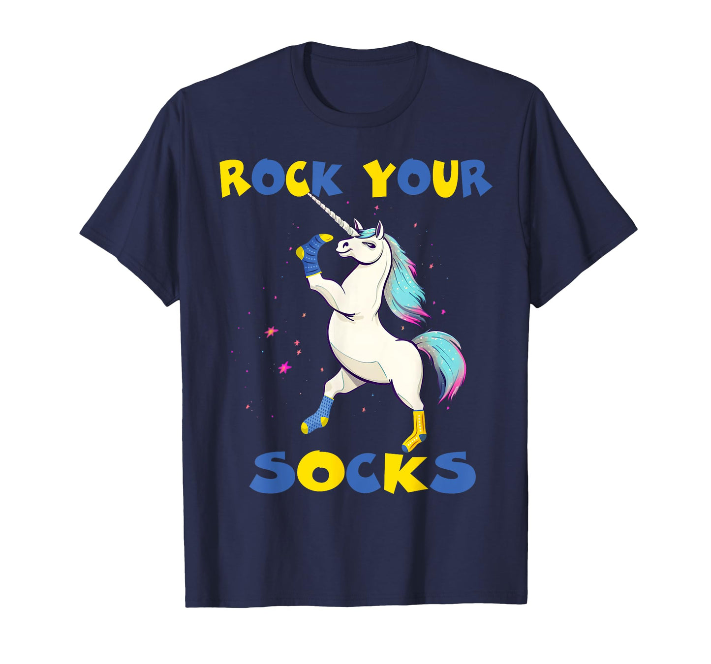 WORLD DOWN SYNDROME DAY Rock Your Socks Unicorn T-Shirt