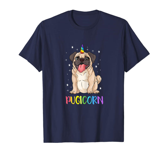 Girl Pugicorn funny pug Lover unicorn Pug Owner T-Shirt