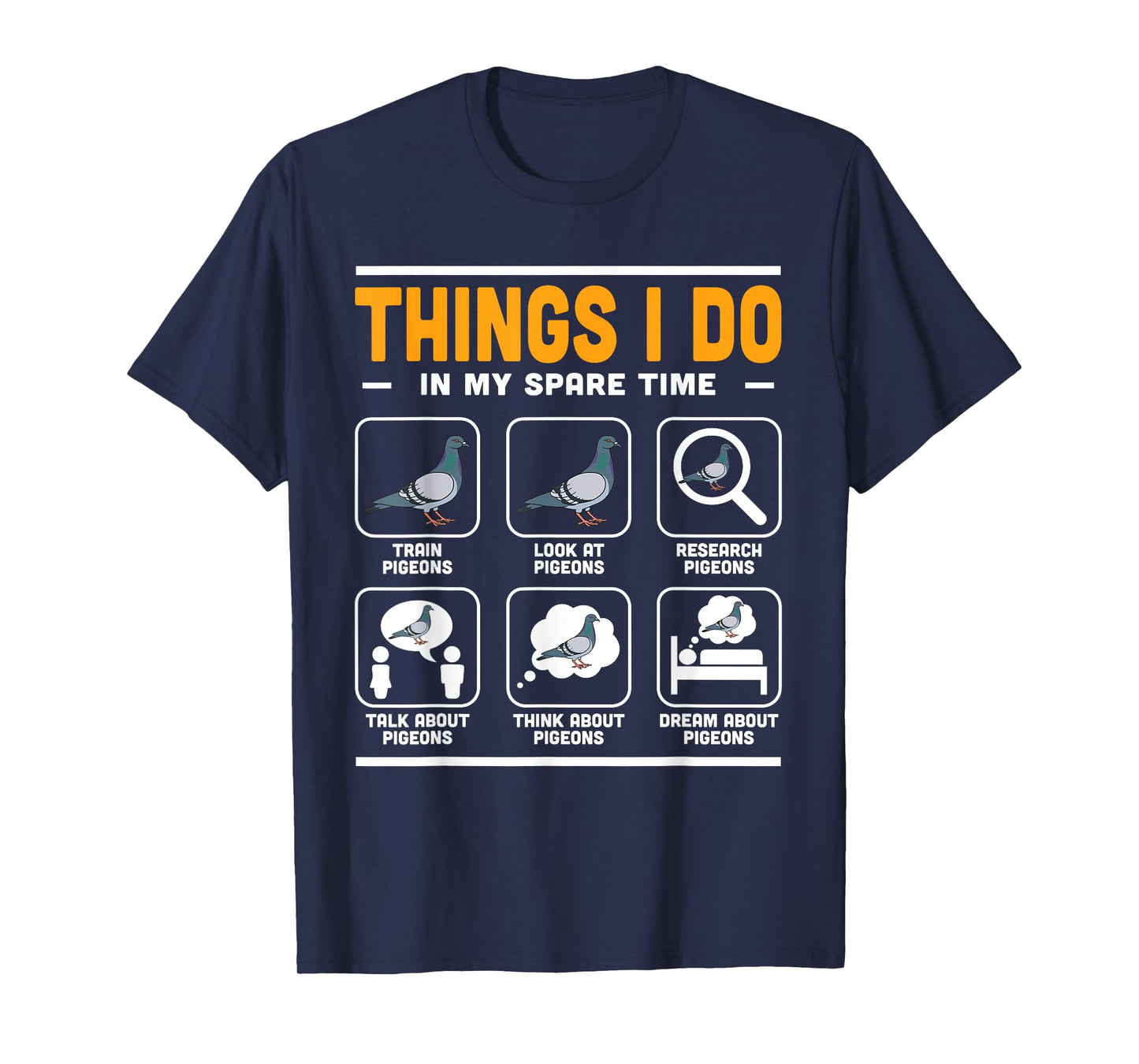 Men Things I Do In My Spare Time Pigeon Watcher Birding T-Shirt