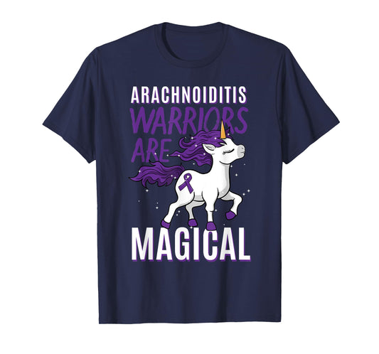 Arachnoiditis Arachnoid Chronic Disorder Warrior Unicorn T-Shirt