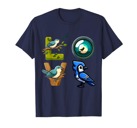 Funny Bird Watching Apparel Cool Bird Lover Present Designs T-Shirt