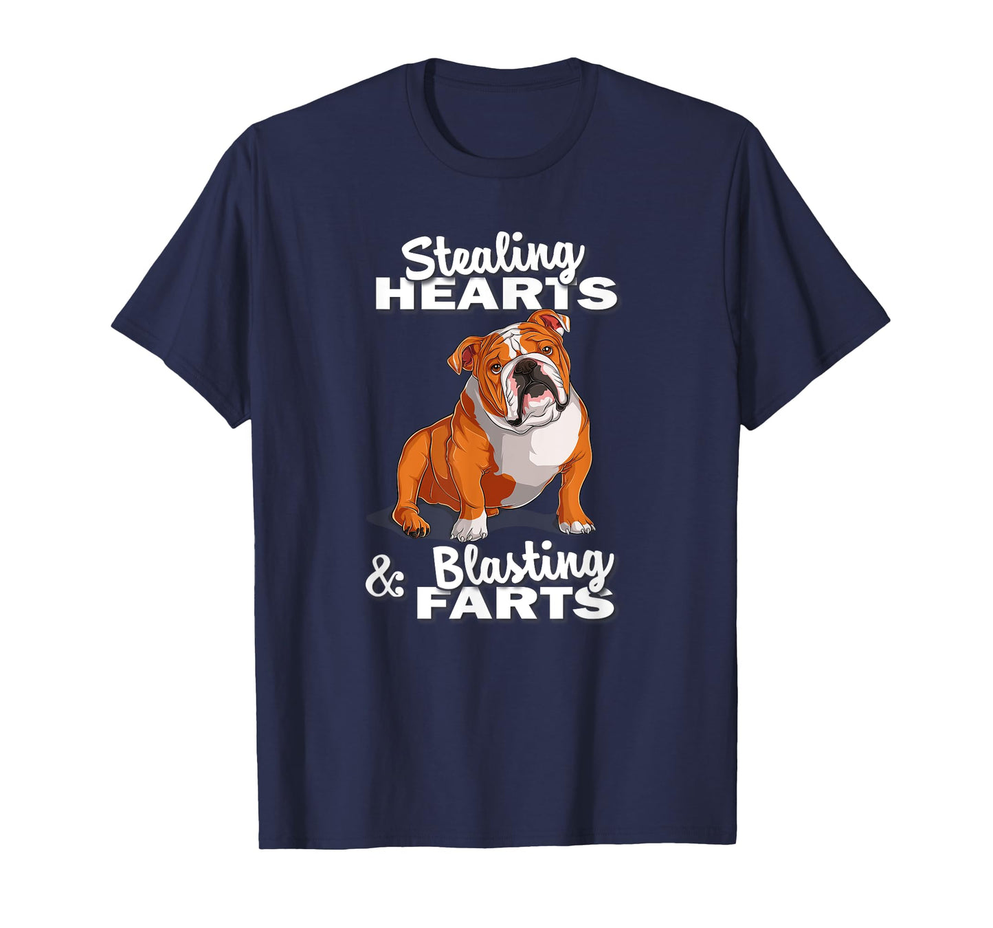 Funny Stealing Hearts Blasting Farts English Bulldog T-Shirt