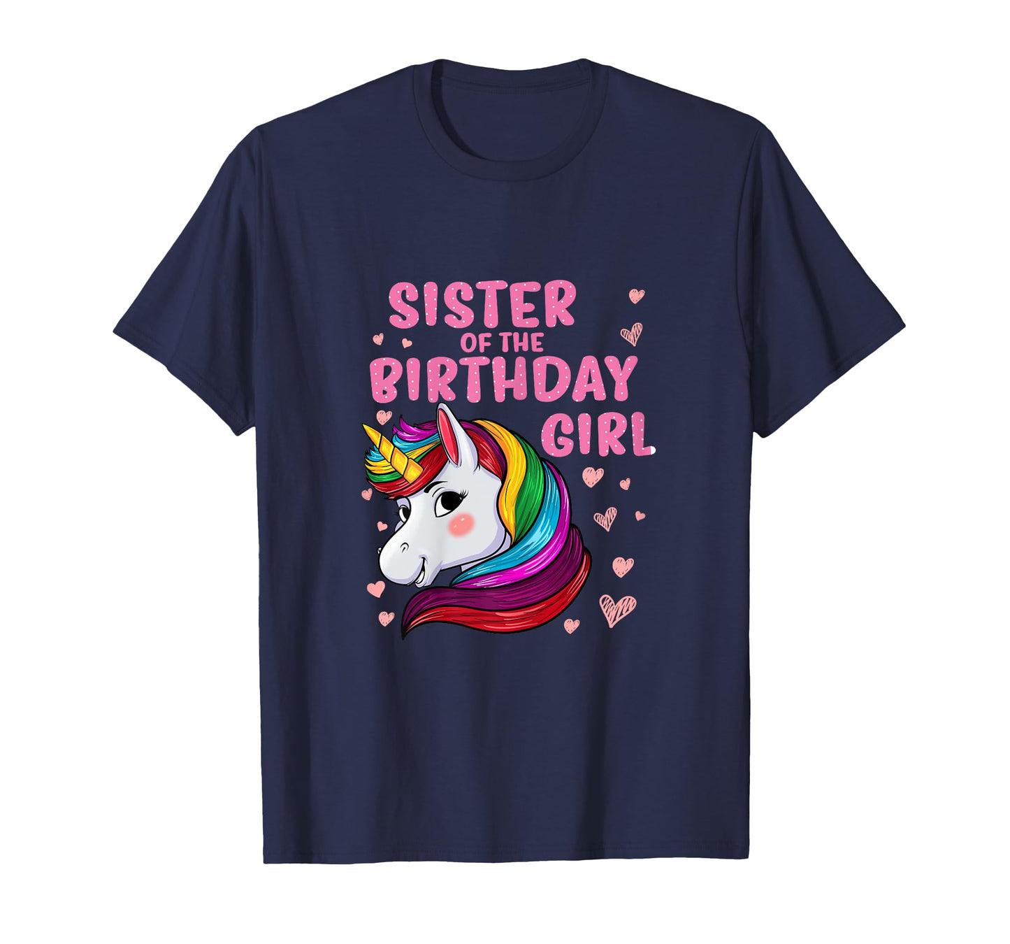 Unicorn Sister Of The Birthday Girl T-Shirt