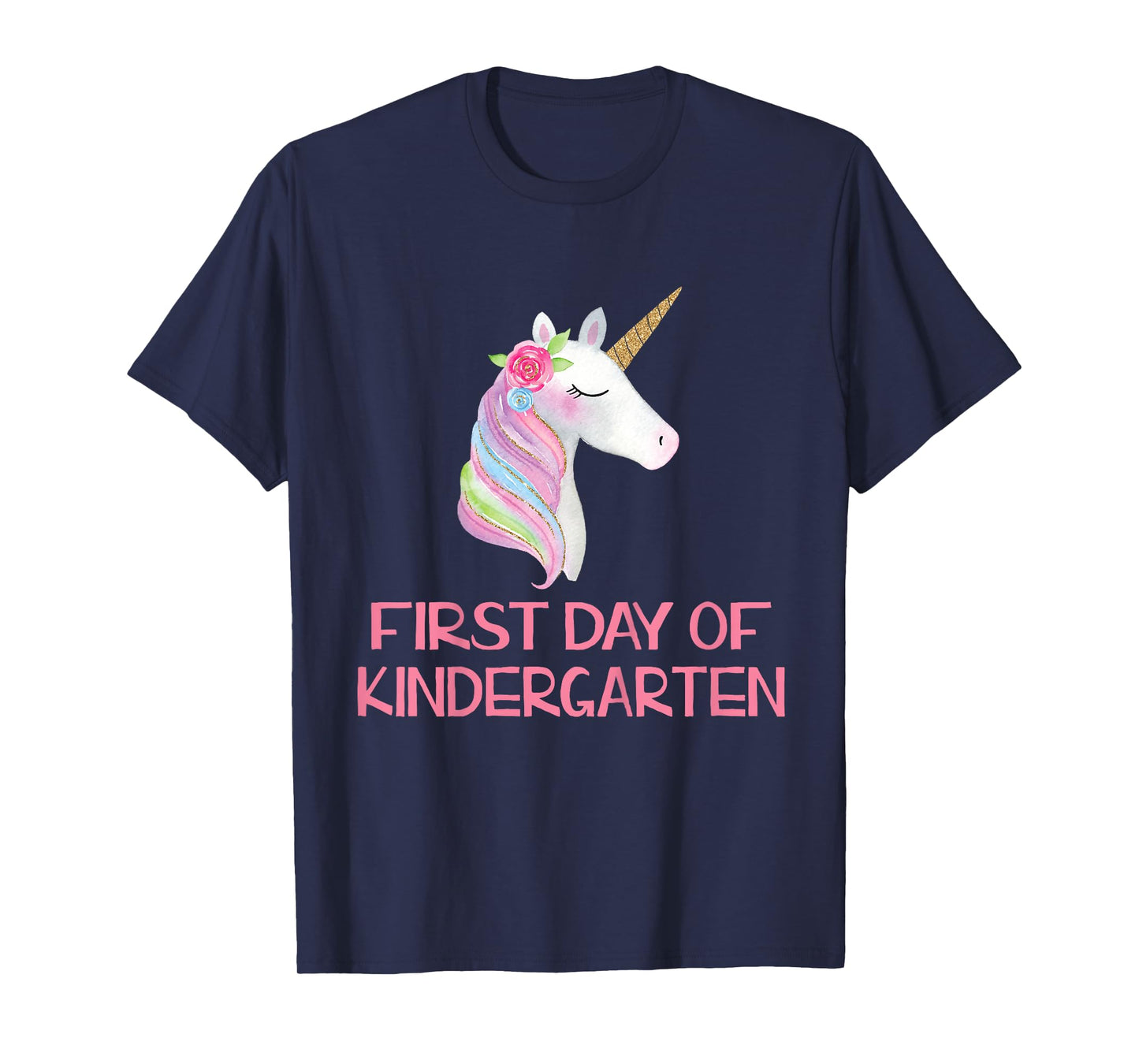 Cute First Day of Kindergarten Unicorn Shirt for Girls T-Shirt
