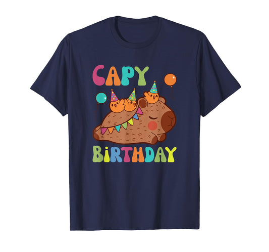 Capybara Capy Birthday Pun Happy Birthday T-Shirt