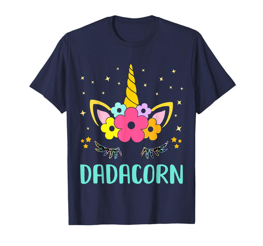 Dadacorn Dadicorn Daddycorn Unicorn Dad kids Fathers Day Tee T-Shirt