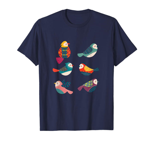 Retro Birds Bird Watching Bird Keeping Bird Lovers T-Shirt