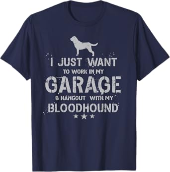 Funny Bloodhound Dad Garage Men Hang T-Shirt