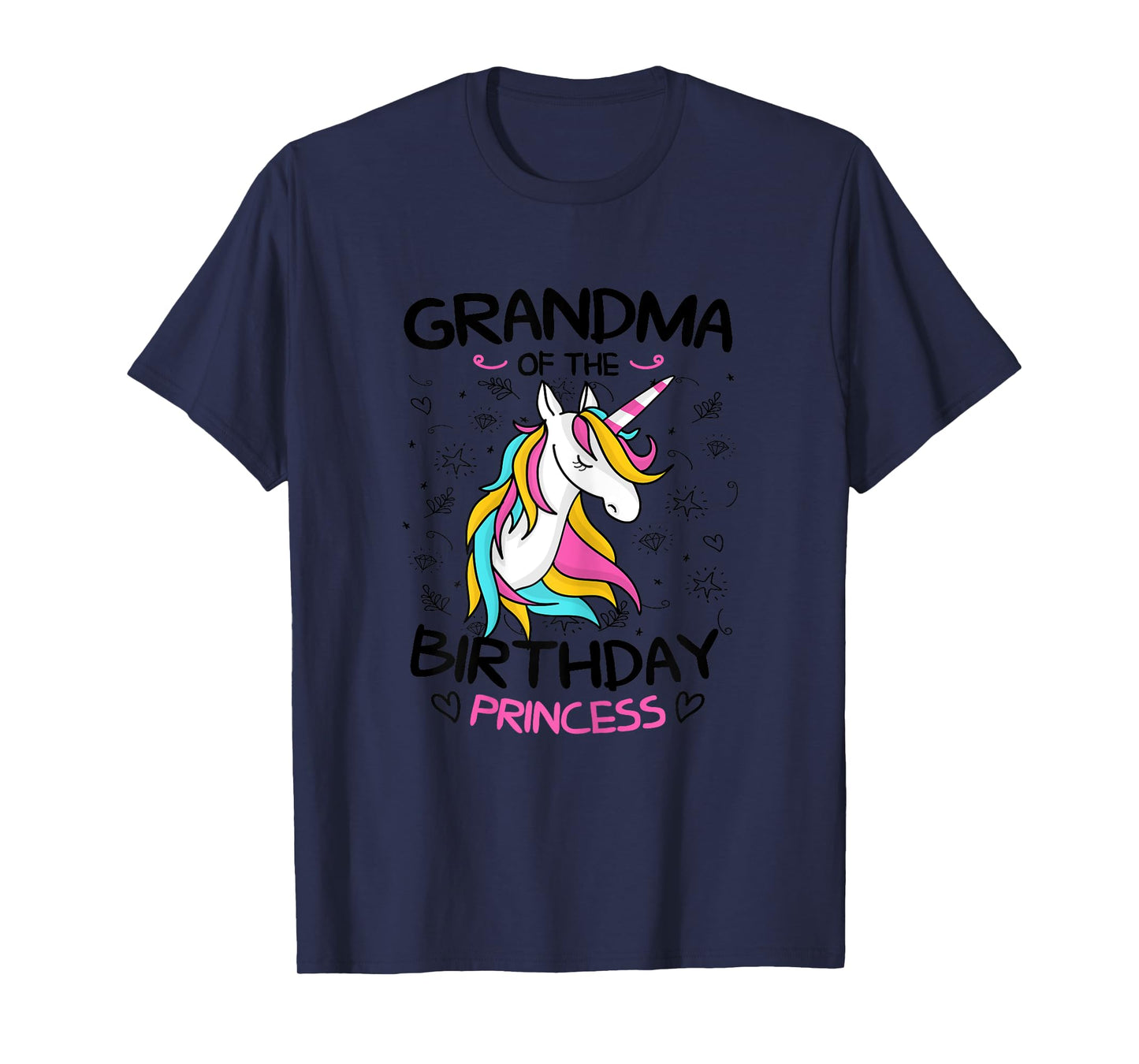 Grandma Of The Birthday Princess Shirt Unicorn Girl T-Shirt
