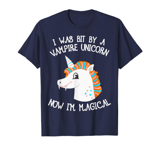 Vampire Unicorn Now I'm Magical Halloween Unicorn T-Shirt