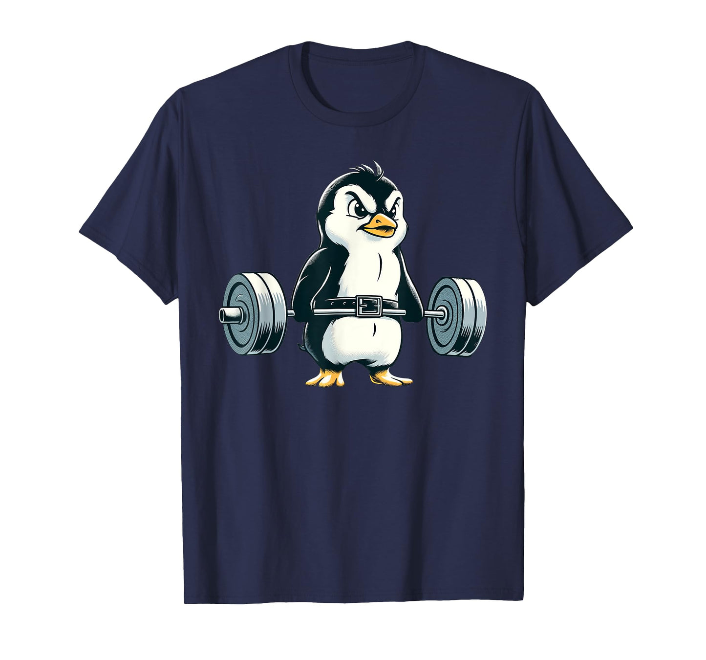 Penguin Powerlifting Weightlifting Gym Workout T-Shirt