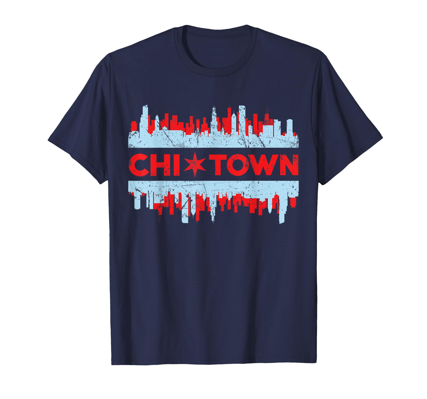 Chicago Chi Town Flag Skyline T-Shirt
