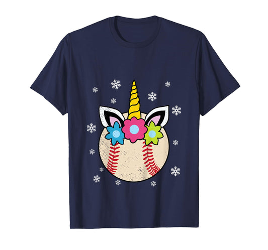 Unicorn Baseball Cute Sports Player Fan Girls Kids T-Shirt