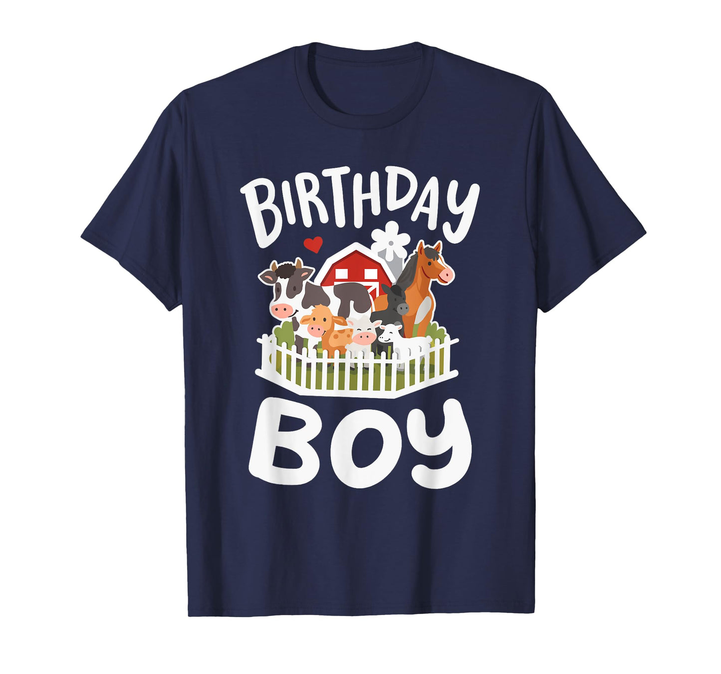 Birthday Boy Farm Animals Bday Matching Toddler Boys Kids T-Shirt